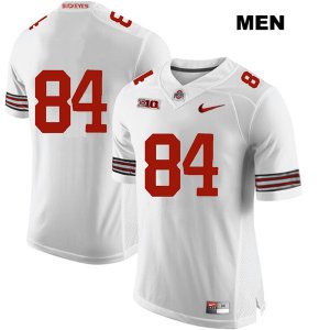 Men's NCAA Ohio State Buckeyes Brock Davin #84 College Stitched No Name Authentic Nike White Football Jersey PO20R26EI